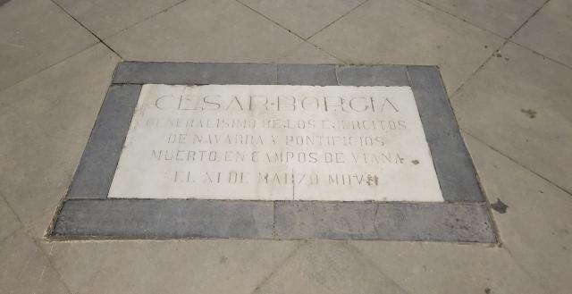 Lápida de César Borgia - Iglesia de Santa María